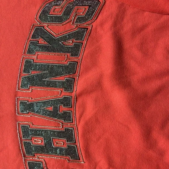 Queen Of Sparkles Rust Thanks Sweatshirt - Picture 3 of 4